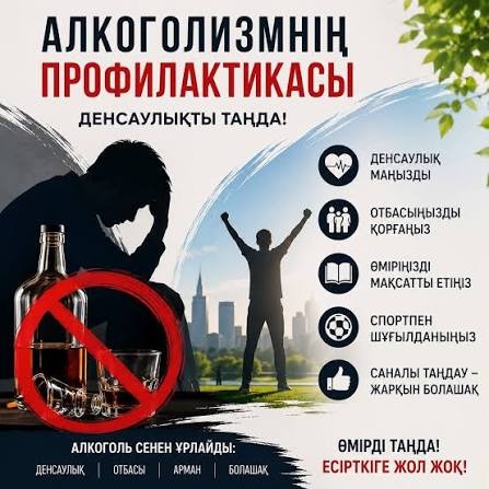 Алкоголизмнің алдын алу – әр адамның өз қолында!